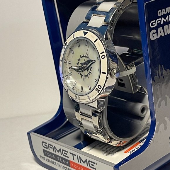 Miami Dolphins NFL Game Time Stainless Steel "Pearl" Women's Watch !!!NEW!!! - Picture 3 of 3